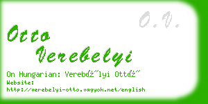 otto verebelyi business card